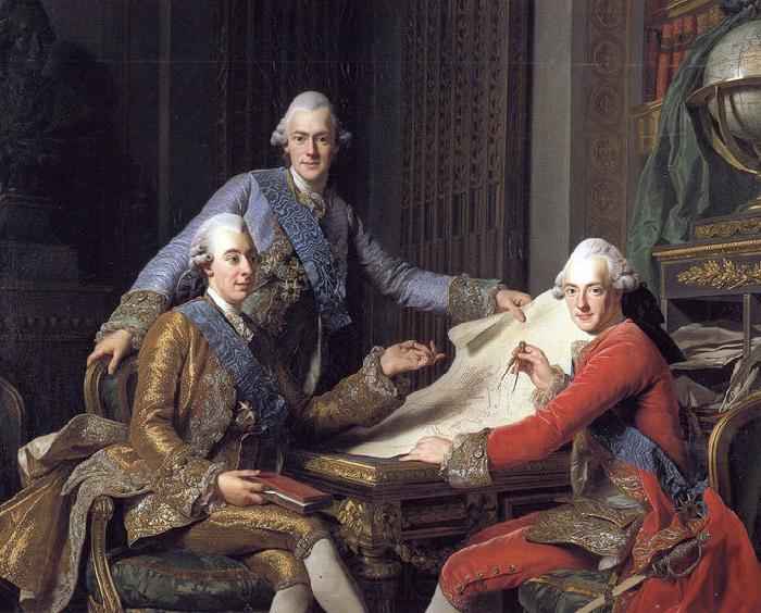 Alexander Roslin Gustav III of Sweden, and his brothers Norge oil painting art